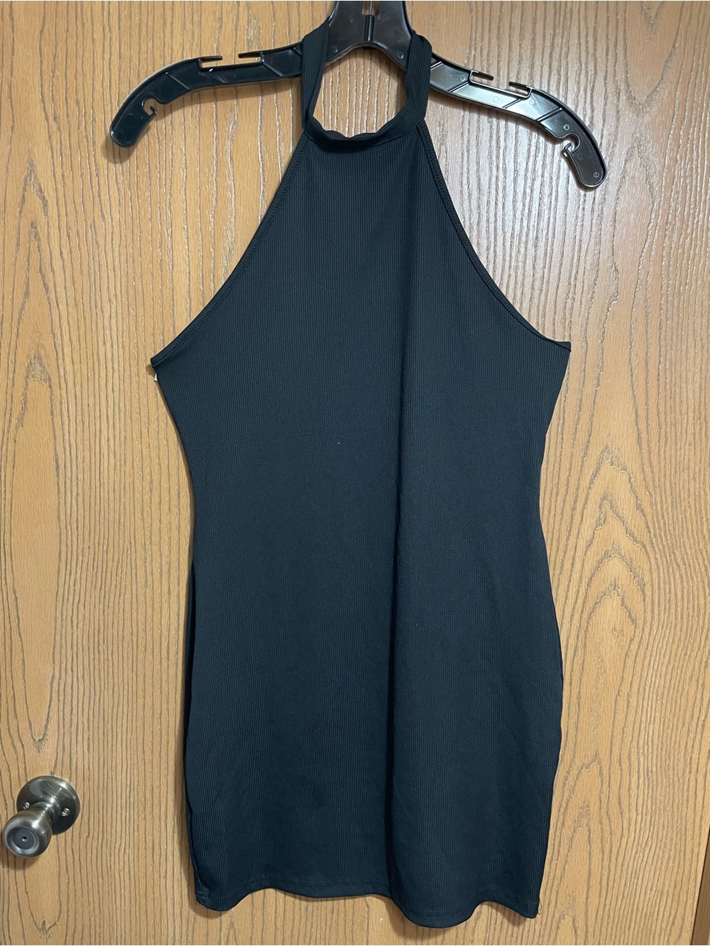 Black High Neck Halter Mini Dress or Top